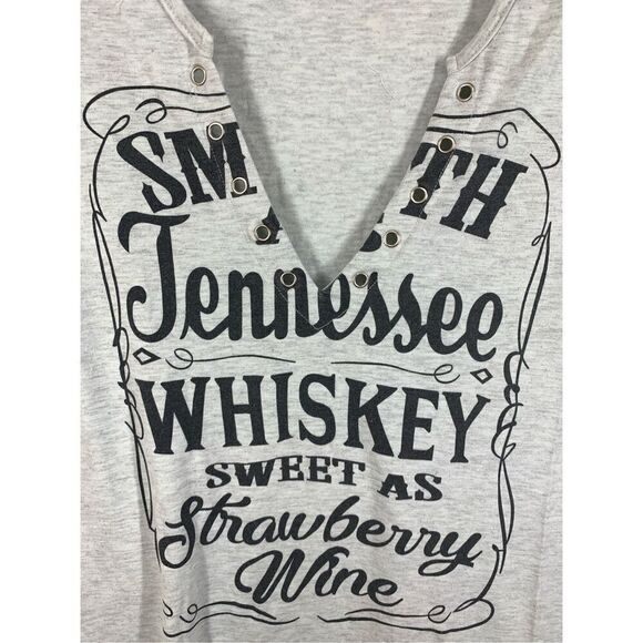 Unbranded Women's Tennessee Whiskey Graphic Tank Top Gray Size Medium - Picture 4 of 7